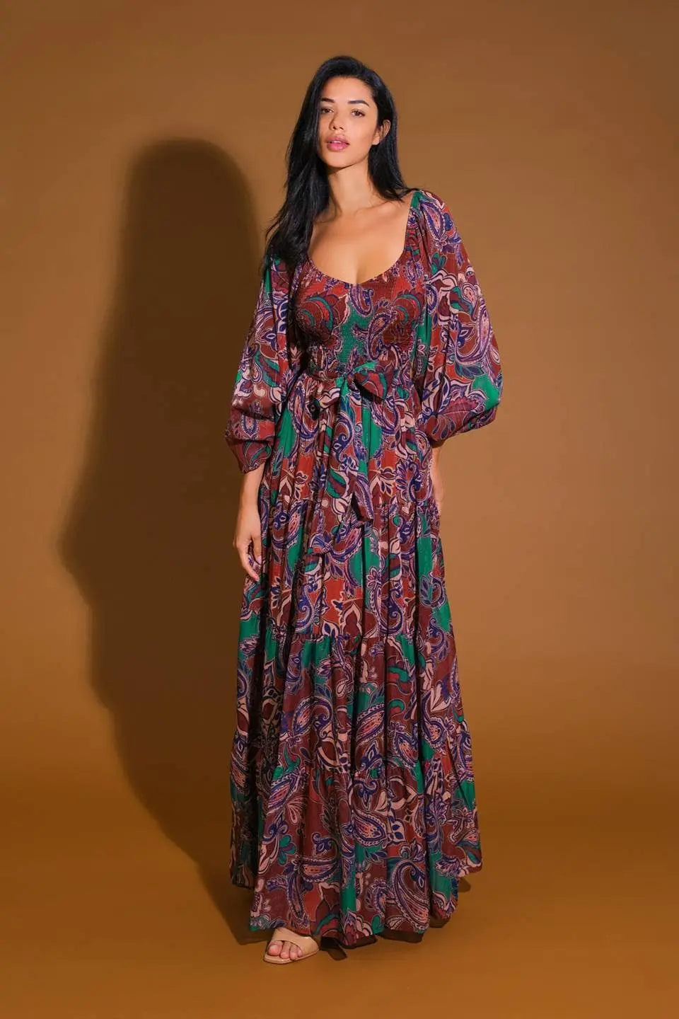 Paisley Maxi Dress FLYING TOMATO