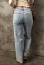 Vintage High-Rise Distressed Straight-Leg Jeans Florida Girl Fashion Boutique