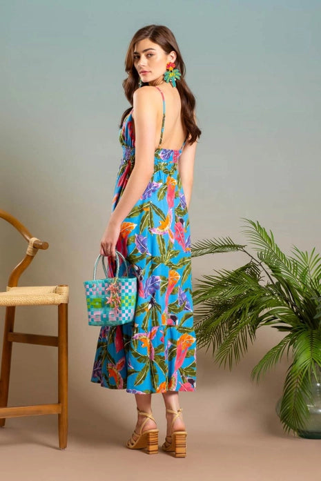 Blue Tropical Maxi Florida Girl Fashion Boutique