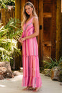 Pink Boho Maxi Dress Florida Girl Fashion Boutique