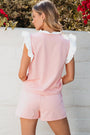 Pink and White Shorts Set Florida Girl Fashion Boutique