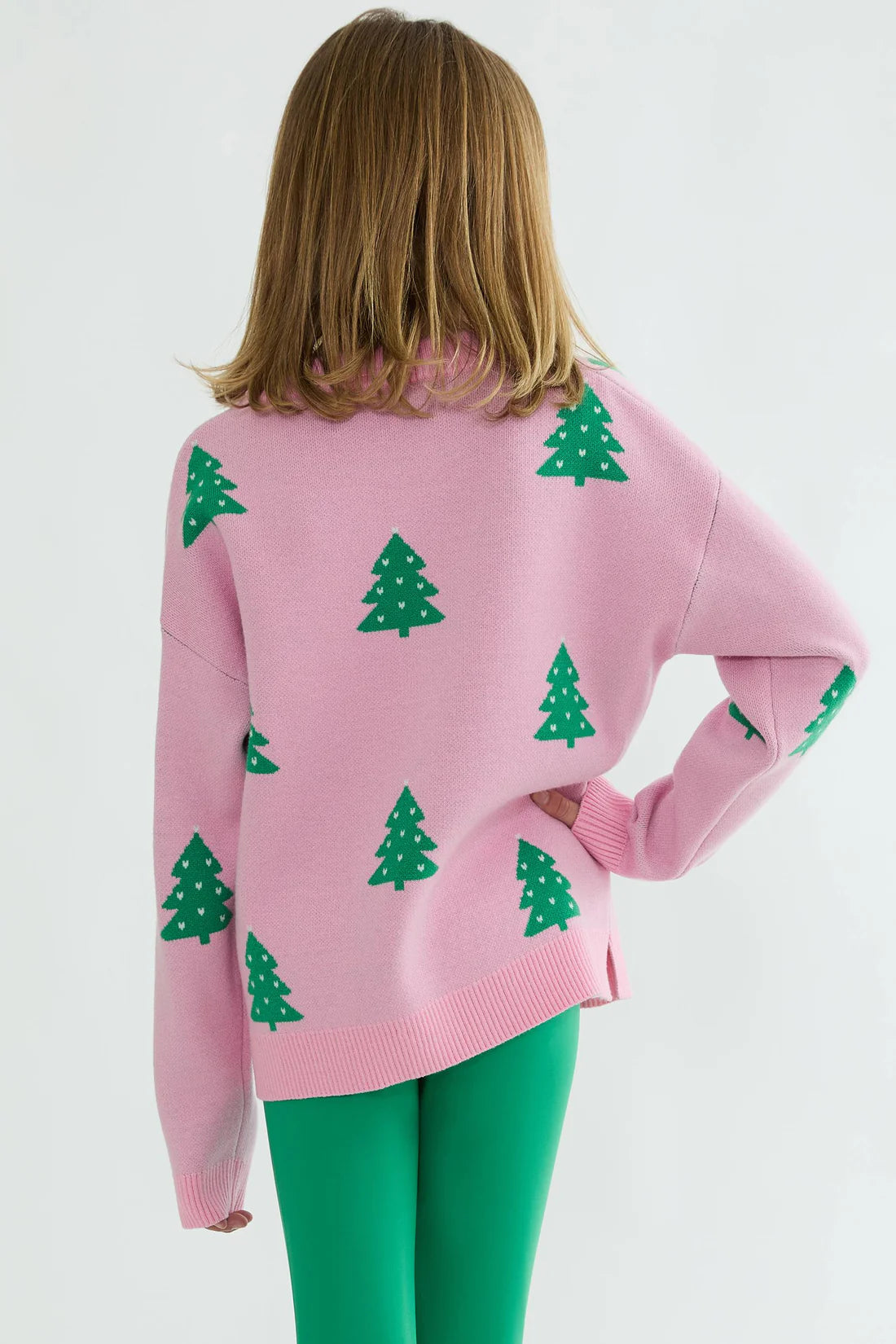 Beach Riot Little Callie Sweater Pink Christmas