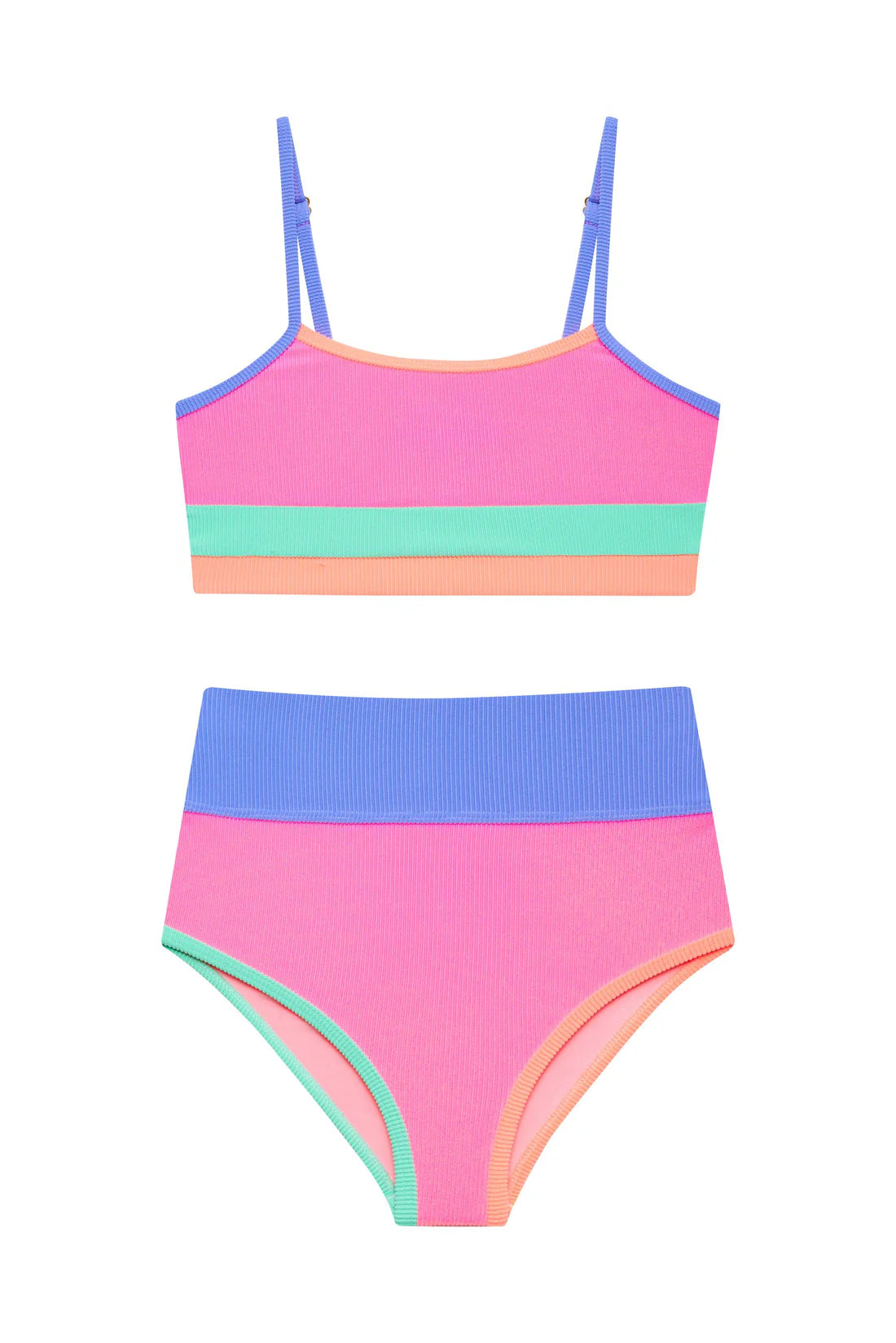 Beach Riot Little Eva & Emmie Set Sherbert Shores Colorblock