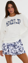 Beach Riot Devyn Oversized Sweatshirt Evening Golf Toile