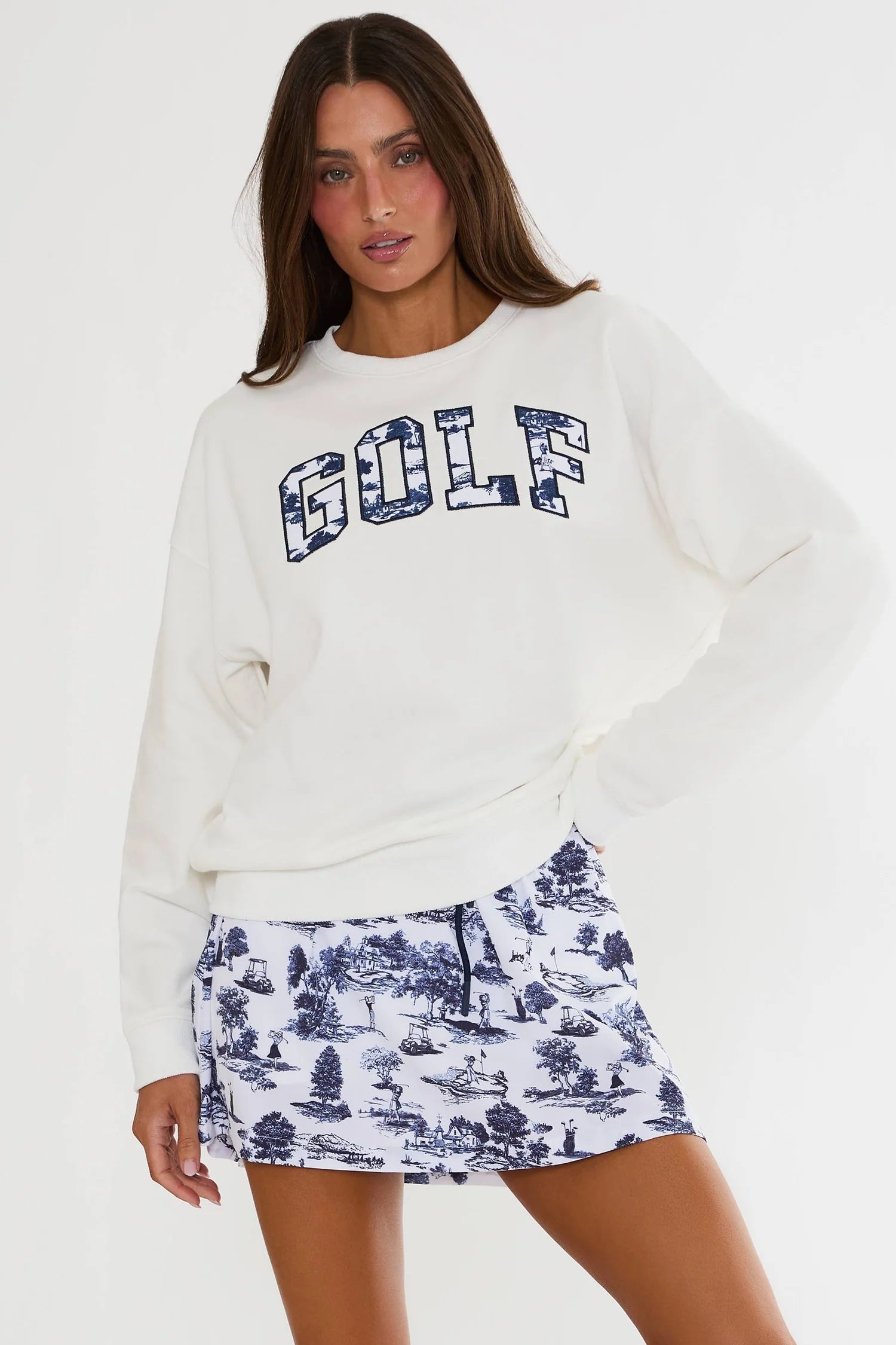 Beach Riot Devyn Oversized Sweatshirt Evening Golf Toile