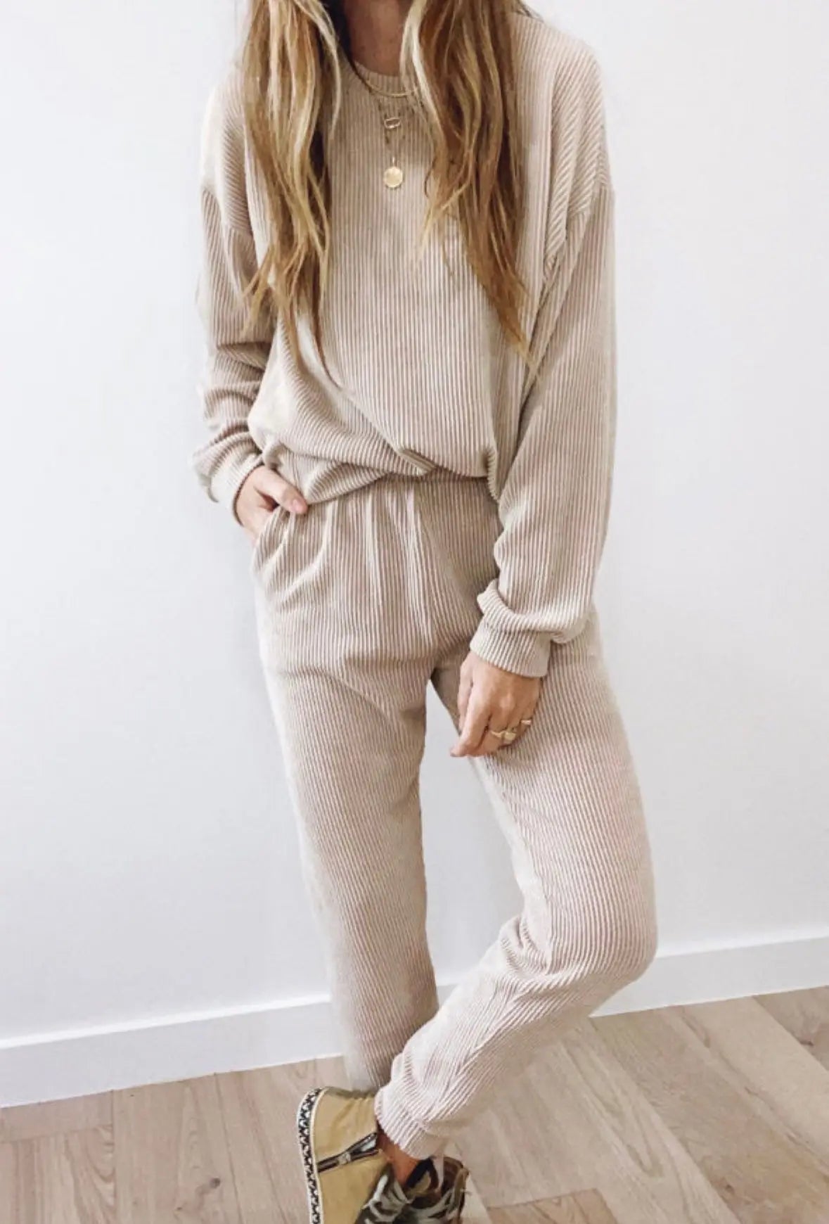Khaki Corded Pant Set Florida Girl Fashion Boutique