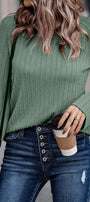 Sage Textured Top Florida Girl Fashion Boutique
