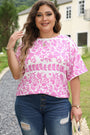 White Floral Curved Hem Top Florida Girl Fashion Boutique