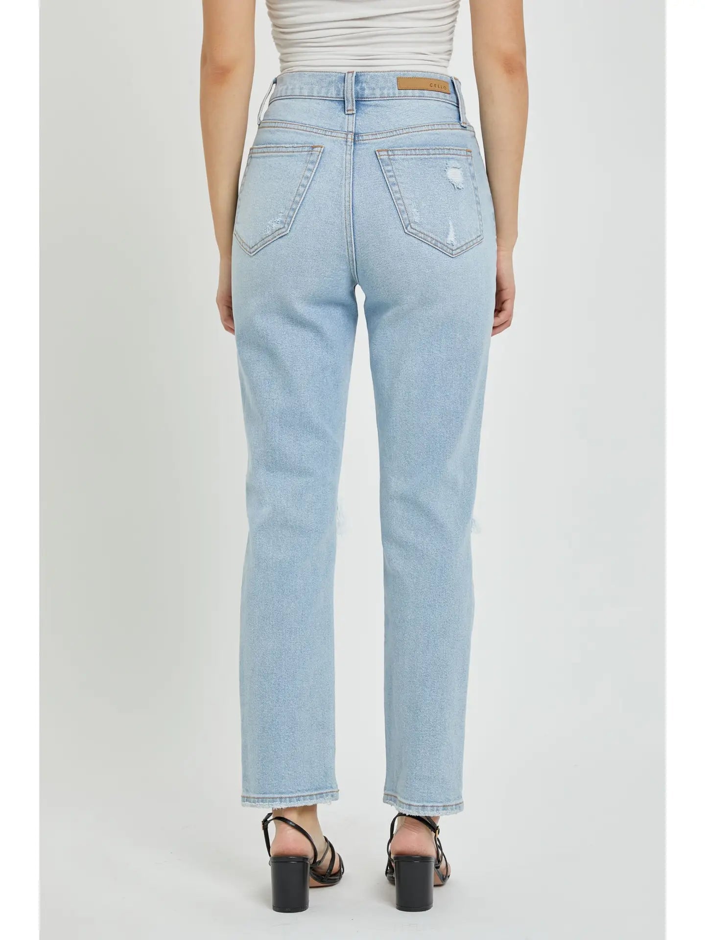 Cello High Rise Straight Denim Florida Girl Fashion Boutique