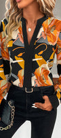 Multicolor Floral Print Blouse Florida Girl Fashion Boutique