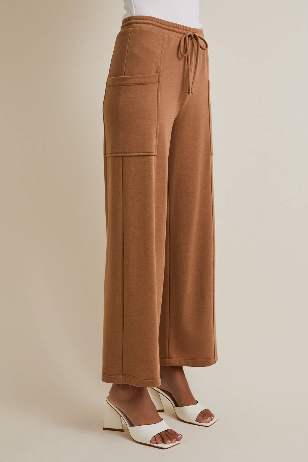 Drawstring Wide Leg Lounge Pants