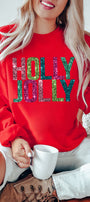 "Holly Jolly" Crew Sweatshirt Florida Girl Fashion Boutique