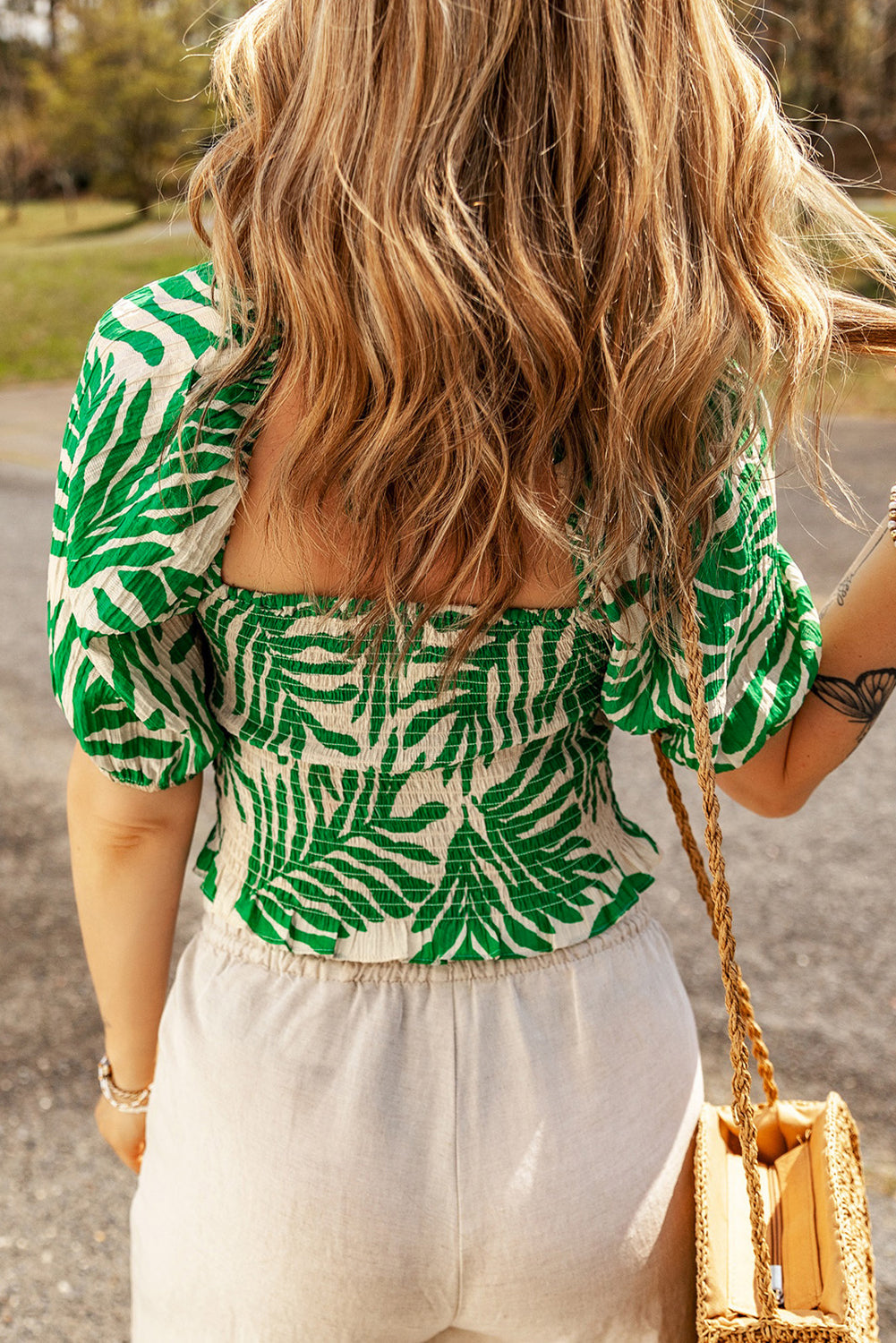 Tropical Leaf Top Florida Girl Fashion Boutique
