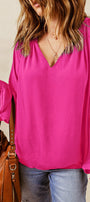 Rose V Neck Blouse Florida Girl Fashion Boutique
