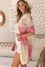 Short Sleeve Ombre Eyelet Knitted Cardigan Florida Girl Fashion Boutique
