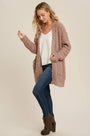 Boucle' Open Front Cardi Bluivy