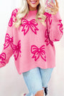 Drop Shoulder Slouch Bow Sweater Florida Girl Fashion Boutique