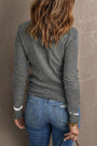 Grey Ribbed Crew Neck Florida Girl Fashion Boutique