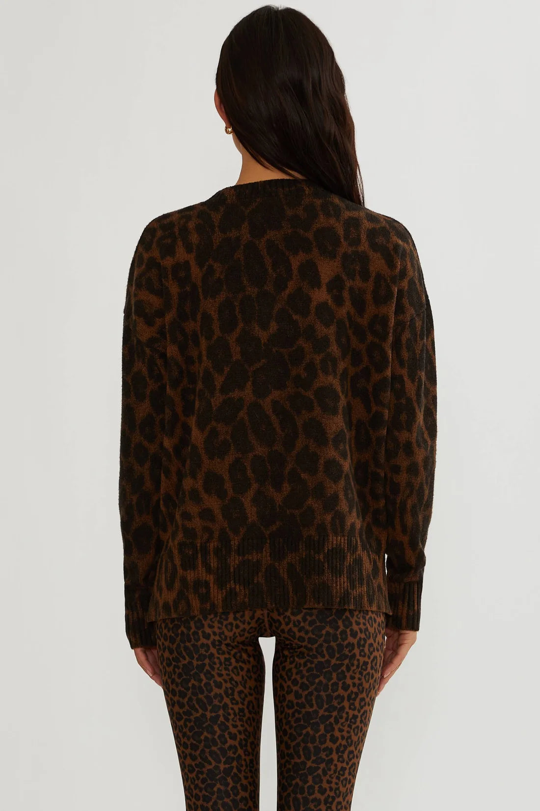 Beach Riot Callie Sweater Caramel Leopard