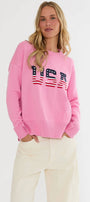 Beach Riot Callie Sweater Prism Pink Americana