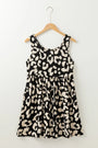 Black Leopard High Waist Dress flori