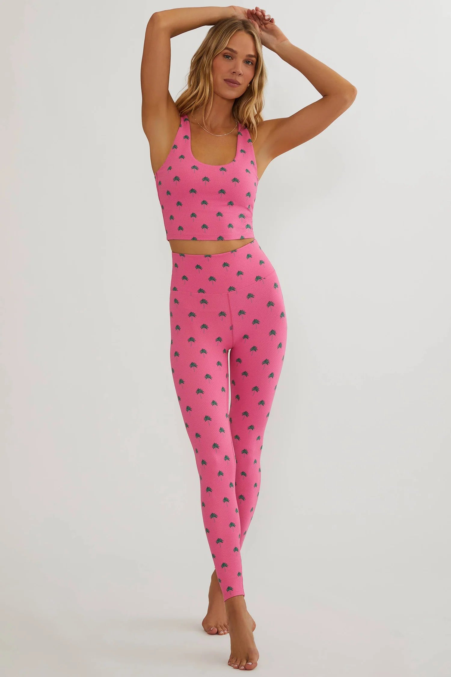Beach Riot Piper Legging Flamingo Fronds Waffle