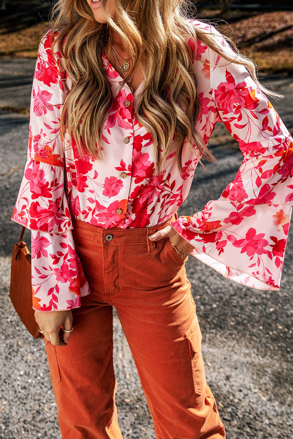 Floral Bell Sleeve Bodysuit Florida Girl Fashion Boutique