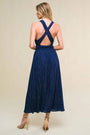 Metallic Threaded Woven Midi Dress Florida Girl Fashion Boutique