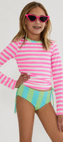 Beach Riot Little Addie & Janie Set Cove Stripe