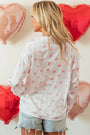 Love Heart Button Up Shirt Florida Girl Fashion Boutique