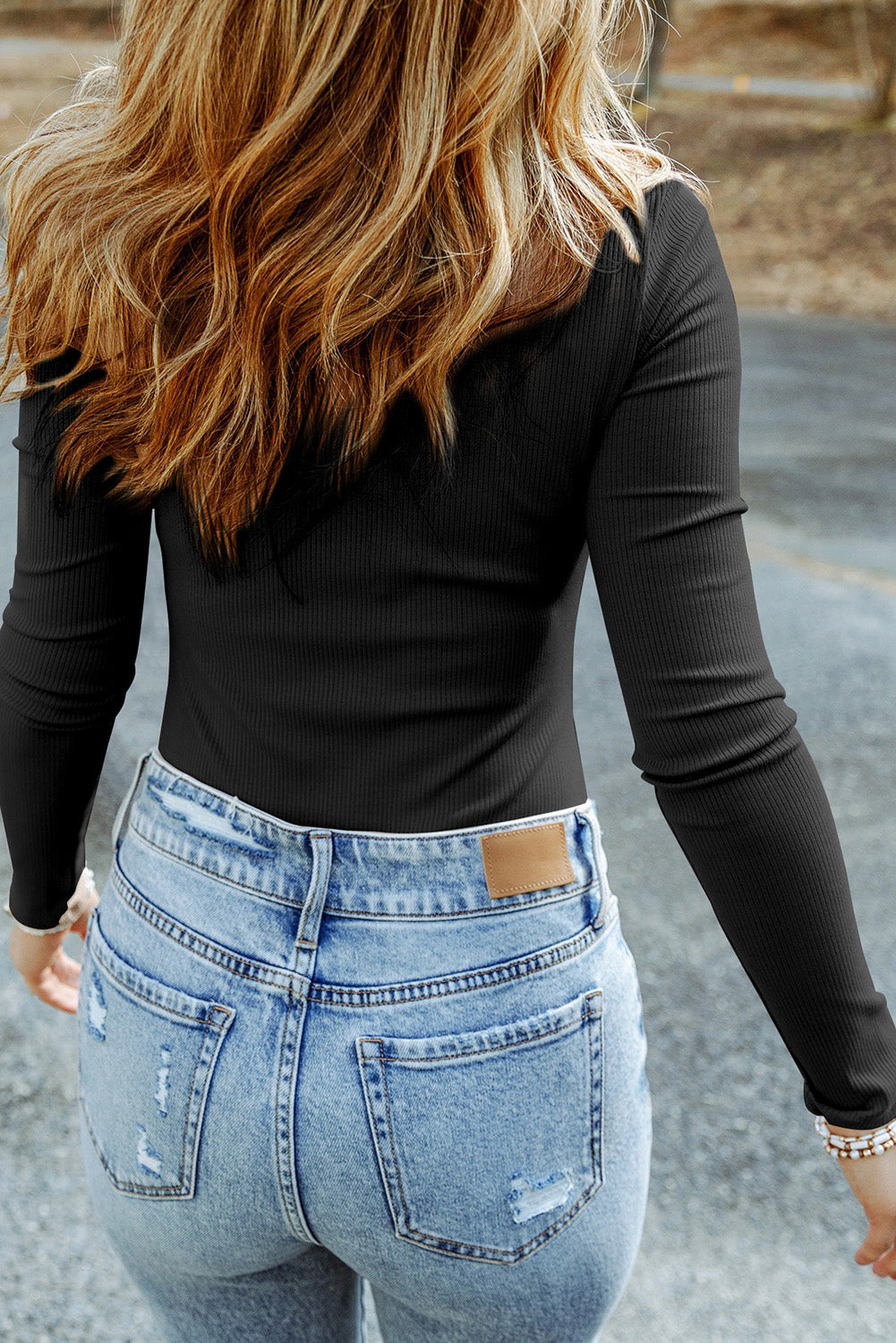 Black Ribbed High Neck Top Florida Girl Fashion Boutique