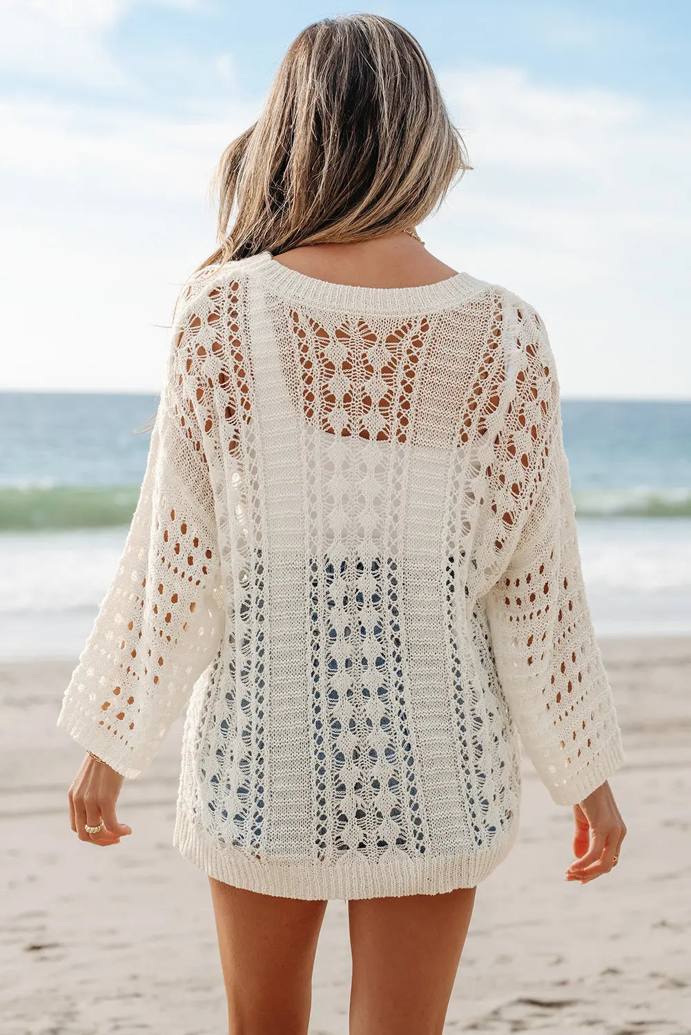 Hollow Knit Coverup Sweater Florida Girl Fashion Boutique