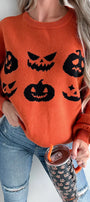 Spooky Pumpkin Patch Knit Sweater Florida Girl Fashion Boutique