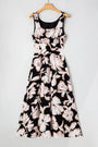 Black Floral Cutout Sleeveless Maxi Dress Florida Girl Fashion Boutique