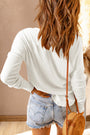 Waffle Knit Henley Top Florida Girl Fashion Boutique