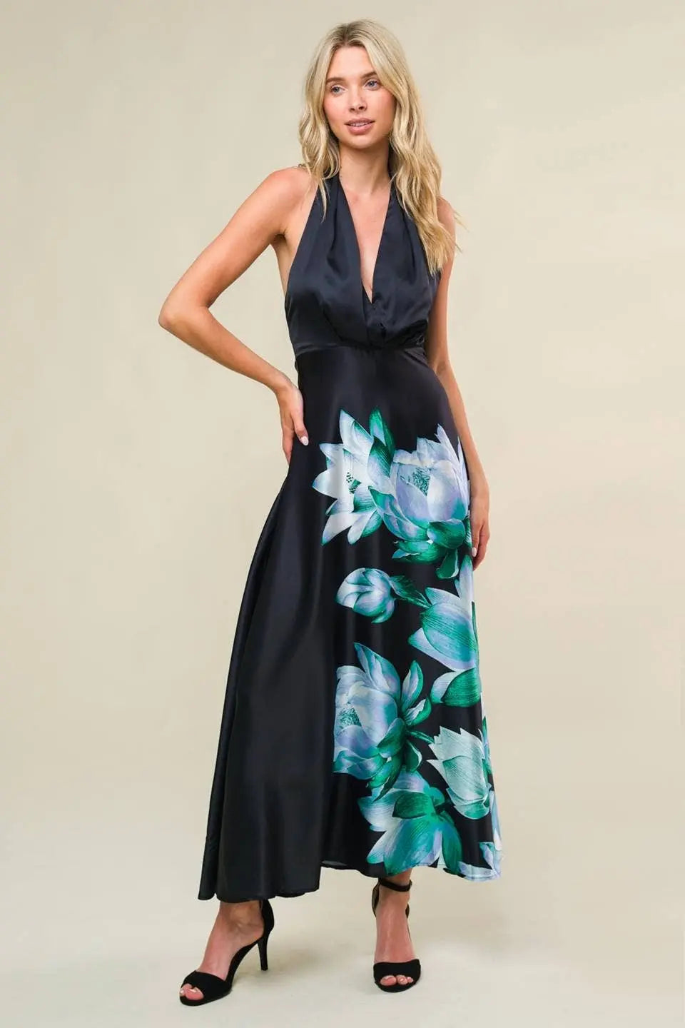 Teal Floral Party Dress Florida Girl Fashion Boutique