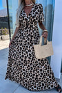 Leopard Open Back Maxi Dress Florida Girl Fashion Boutique