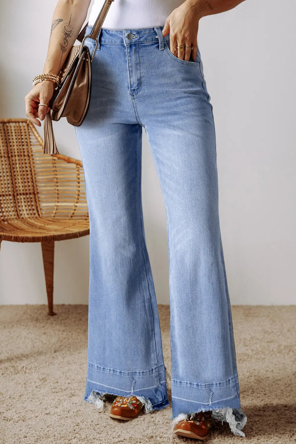 Ashleigh Acid Wash Flare Jean Florida Girl Fashion Boutique