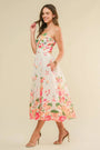 Floral Strapless Midi Dress Florida Girl Fashion Boutique