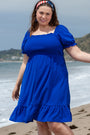 Blue Square Neck Mini Florida Girl Fashion Boutique