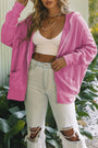 Waffle Knit Full Zipper Hooded Jacket Florida Girl Fashion Boutique