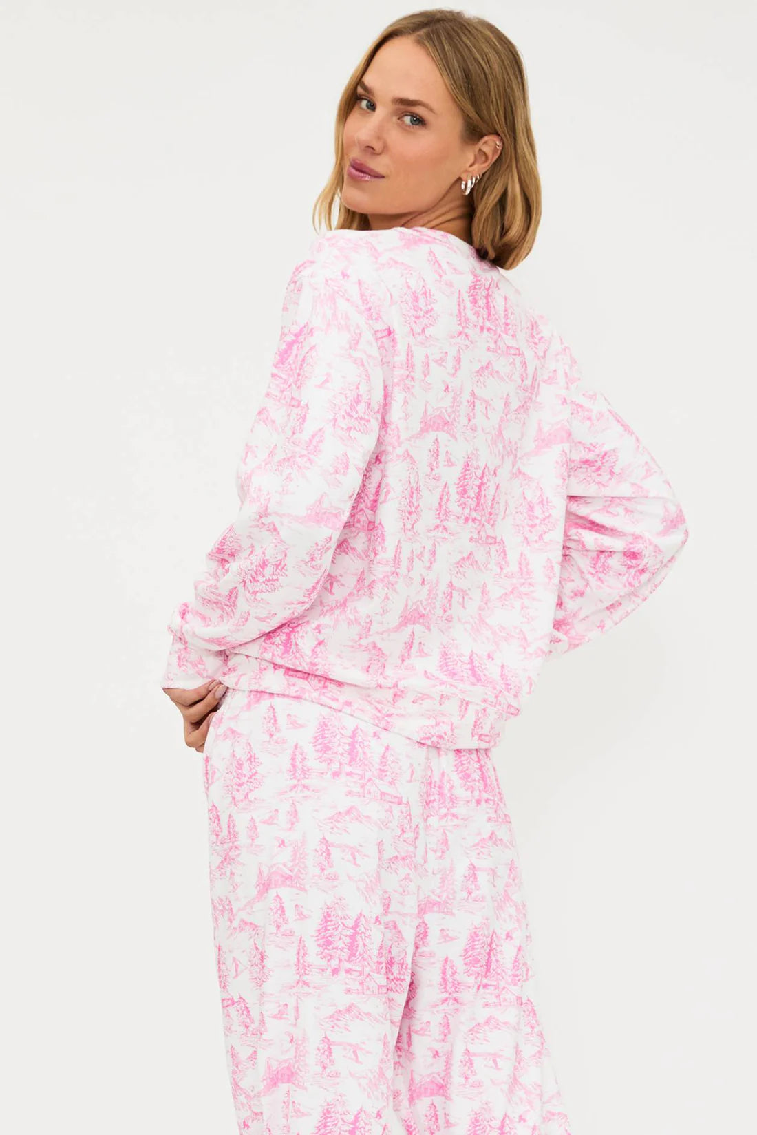 Beach Riot Cassia Top Powder Pink Toile