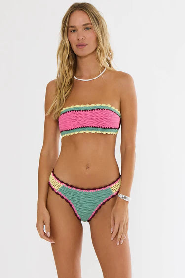 Beach Riot Maisy Bottom Raspberry Bloom Crochet