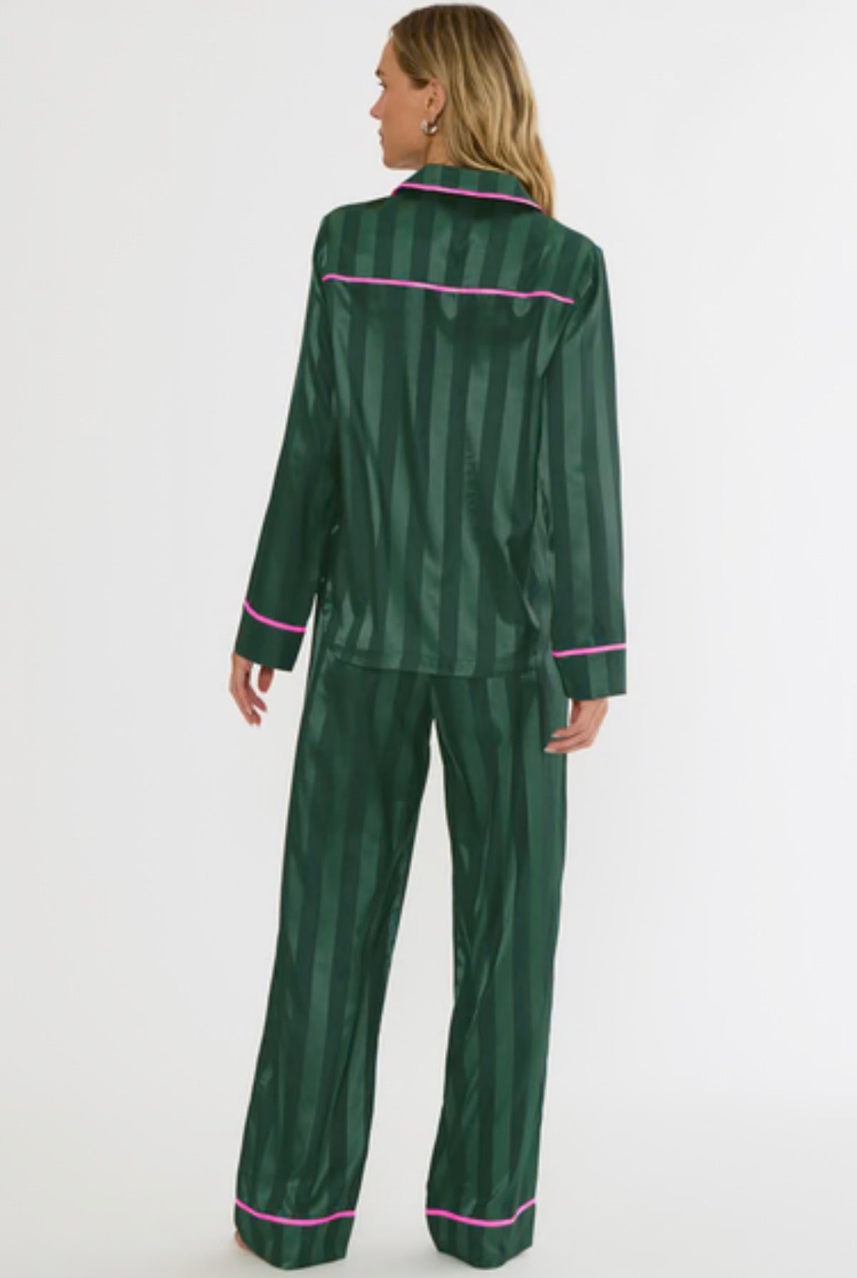 Beach Riot Livy & Connie Pj Set Pine Stripe