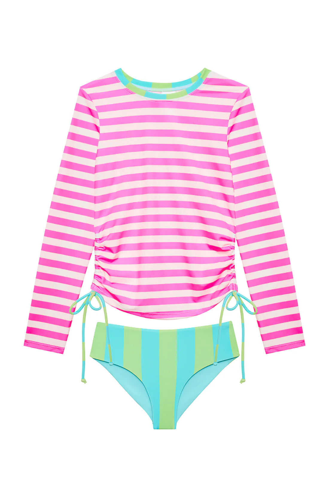 Beach Riot Little Addie & Janie Set Cove Stripe