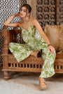 Green Tropical Print Two-Piece Set Florida Girl Fashion Boutique