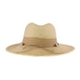 Two-Tone Shell & Wood Bead Trim Panama Hat C.C Beanie