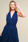 Metallic Threaded Woven Midi Dress Florida Girl Fashion Boutique