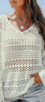 Crochet Pullover Sweater Florida Girl Fashion Boutique
