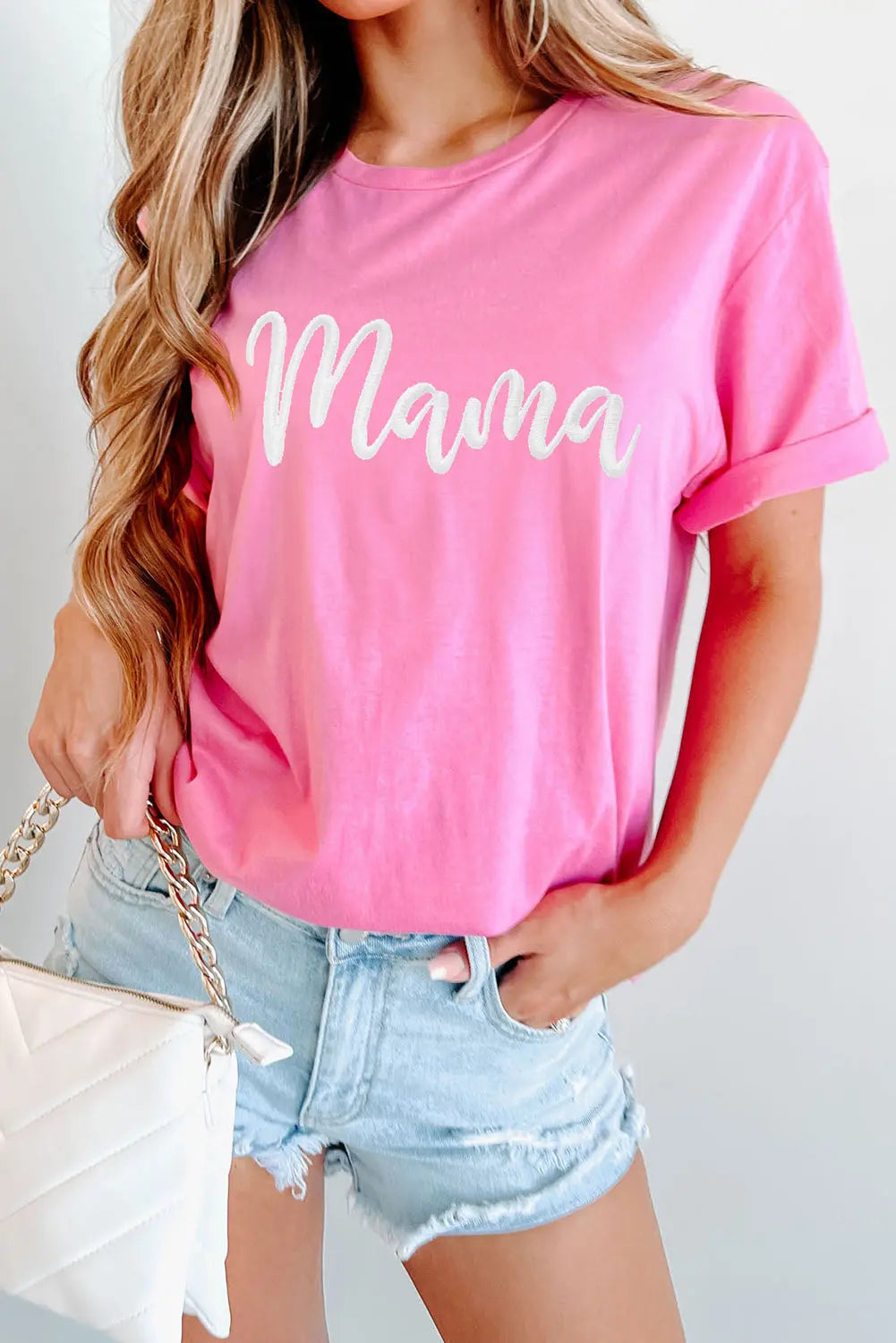 Pink Mama Embroidered Graphic Crewneck Florida Girl Fashion Boutique